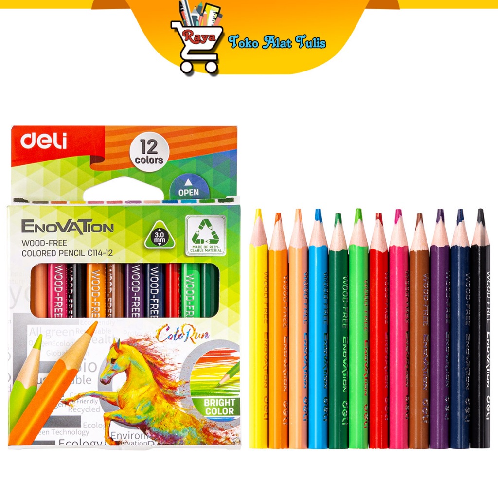 

Deli Colored Pencil Pensil Warna 12 Warna EC114-12