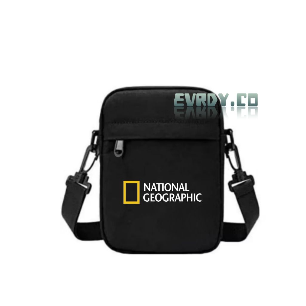 Tas Selempang Bahan Cordura Logo Brand Natgeo/ Saling Bag Casual Dewasa