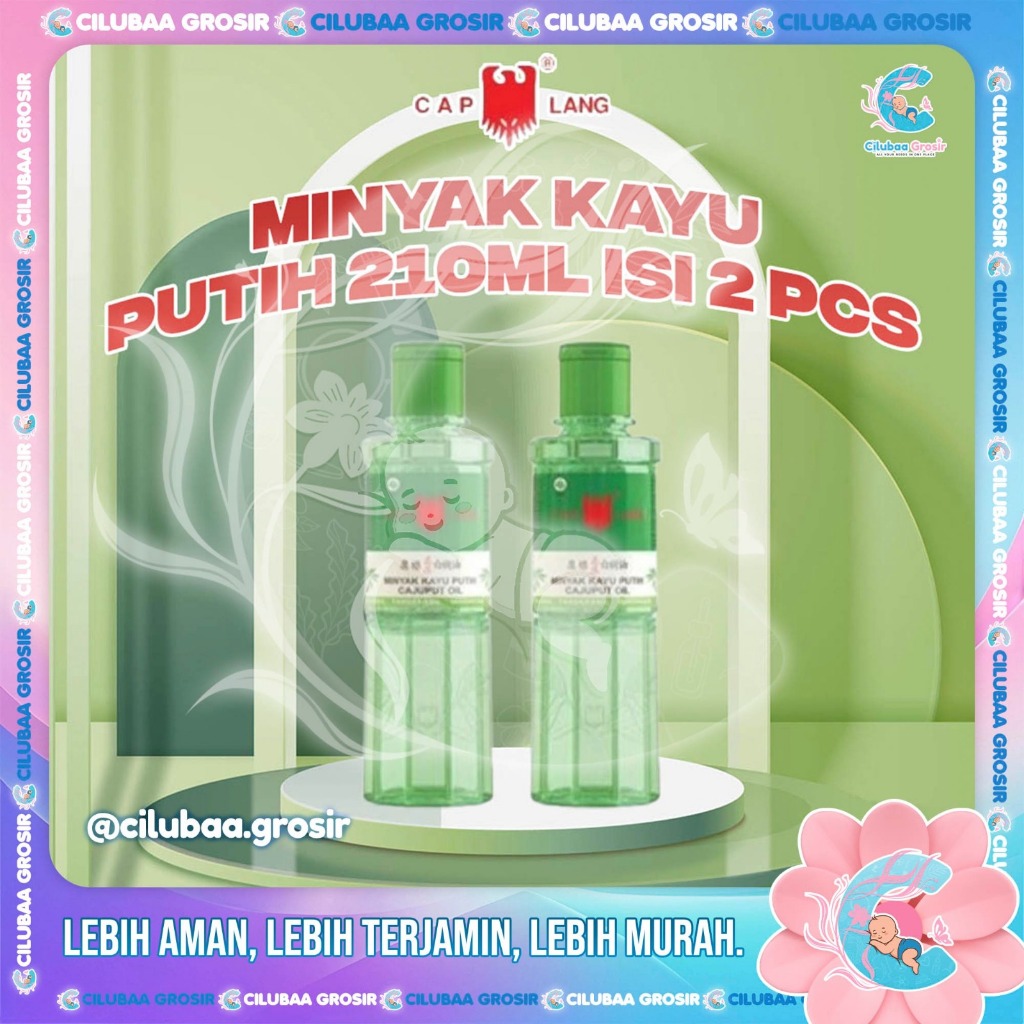 2 PCS Minyak Kayu Putih CAP LANG 210mL || Minyak Telon Cap Lang