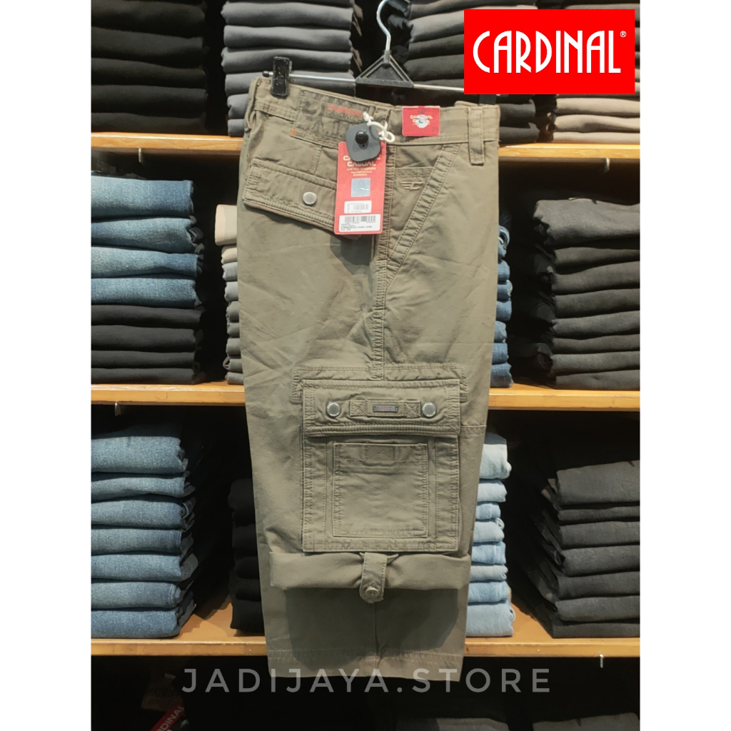 Celana Pendek Cargo Pria 7/8 CARDINAL CASUAL Original 100%