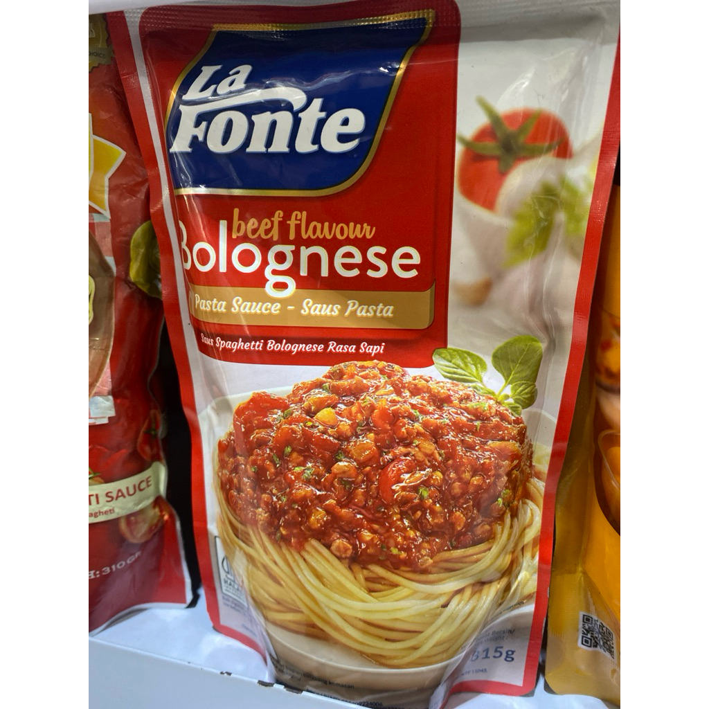 

Saus Pasta Spaghetti Bolognese La Fonte 315gr