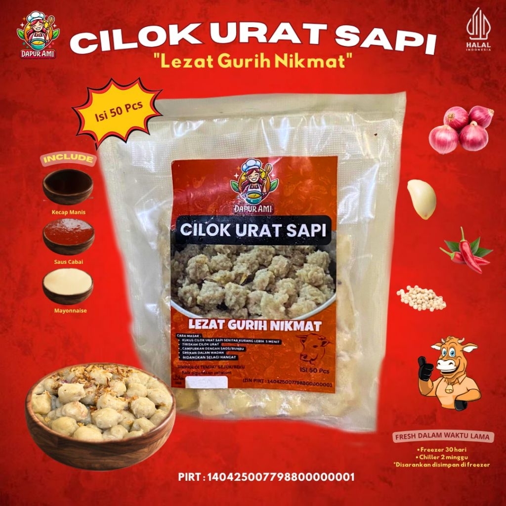 

Cilok Urat Sapi Frozen 50 Pcs