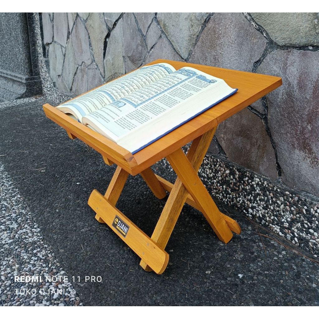 Rekal/ Rekal/ Dampar/ Meja Ngaji/ Meja Belajar/ Meja Baca Al Quran/ Meja Tahfidz Model Miring