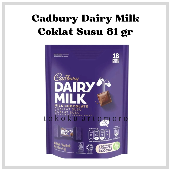 

[oddsolshop] pekanbaru/Cadbury Share Bag 81GR Dairy Milk Chunks Chocolate Cokelat Susu Coklat HALAL