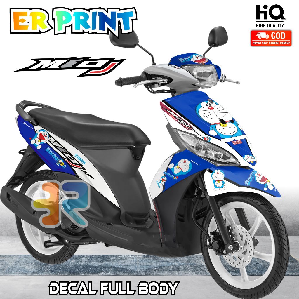 Bisa COD Stiker Decal Mio J Full Body Variasi Desain Doraemon