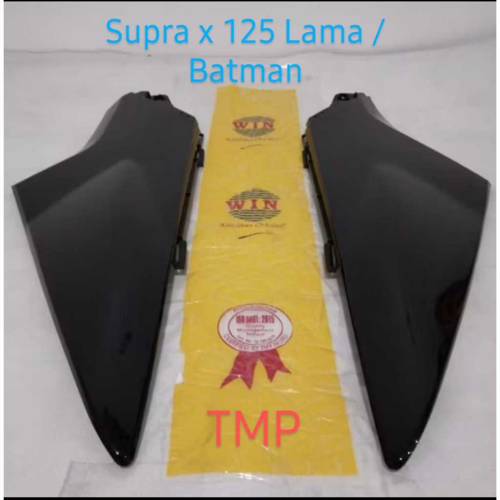 Cover body Kecil Supra x 125 / Supra x 125 07 / Batman / Sambungan Body Kecil Hitam / WIN