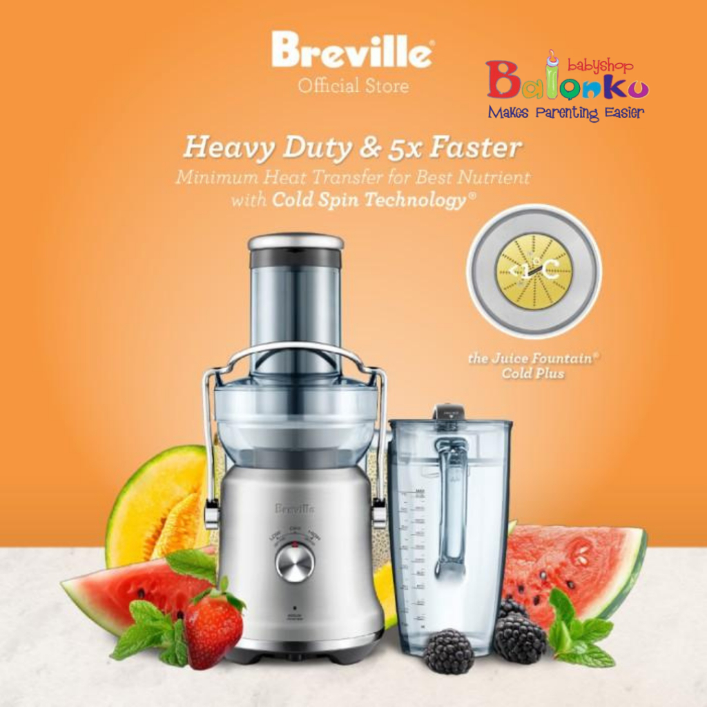 Breville the Juice Fountain Cold Plus - Mesin Ekstraksi Jus Buah dan Sayur Juicer Heavy Duty