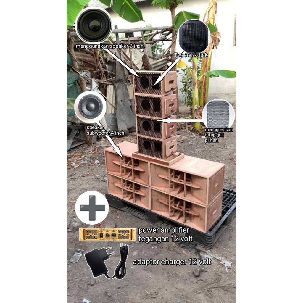 sound system minimalis, sound system miniatur, sound sistem set siap bunyi.