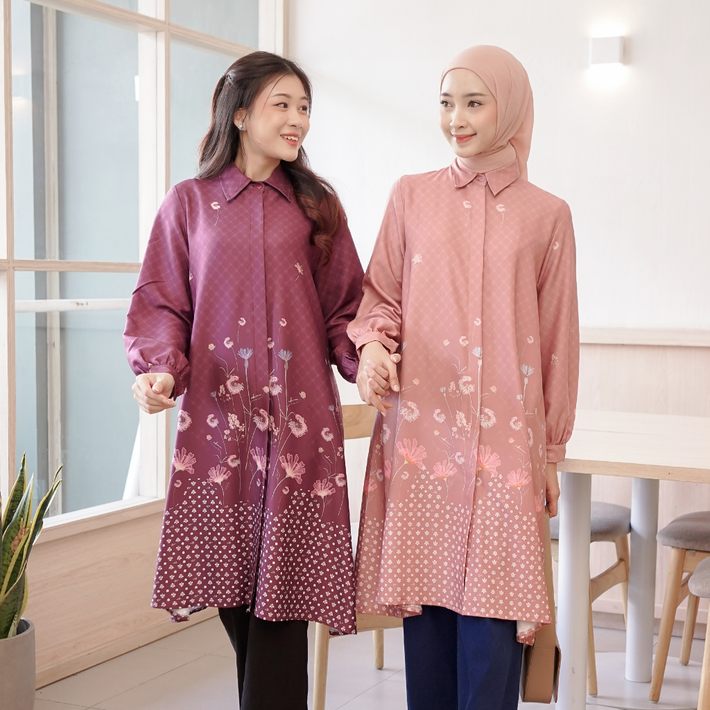 Ederra Riuh Senja Tunik / Atasan Wanita / Printed Shirt