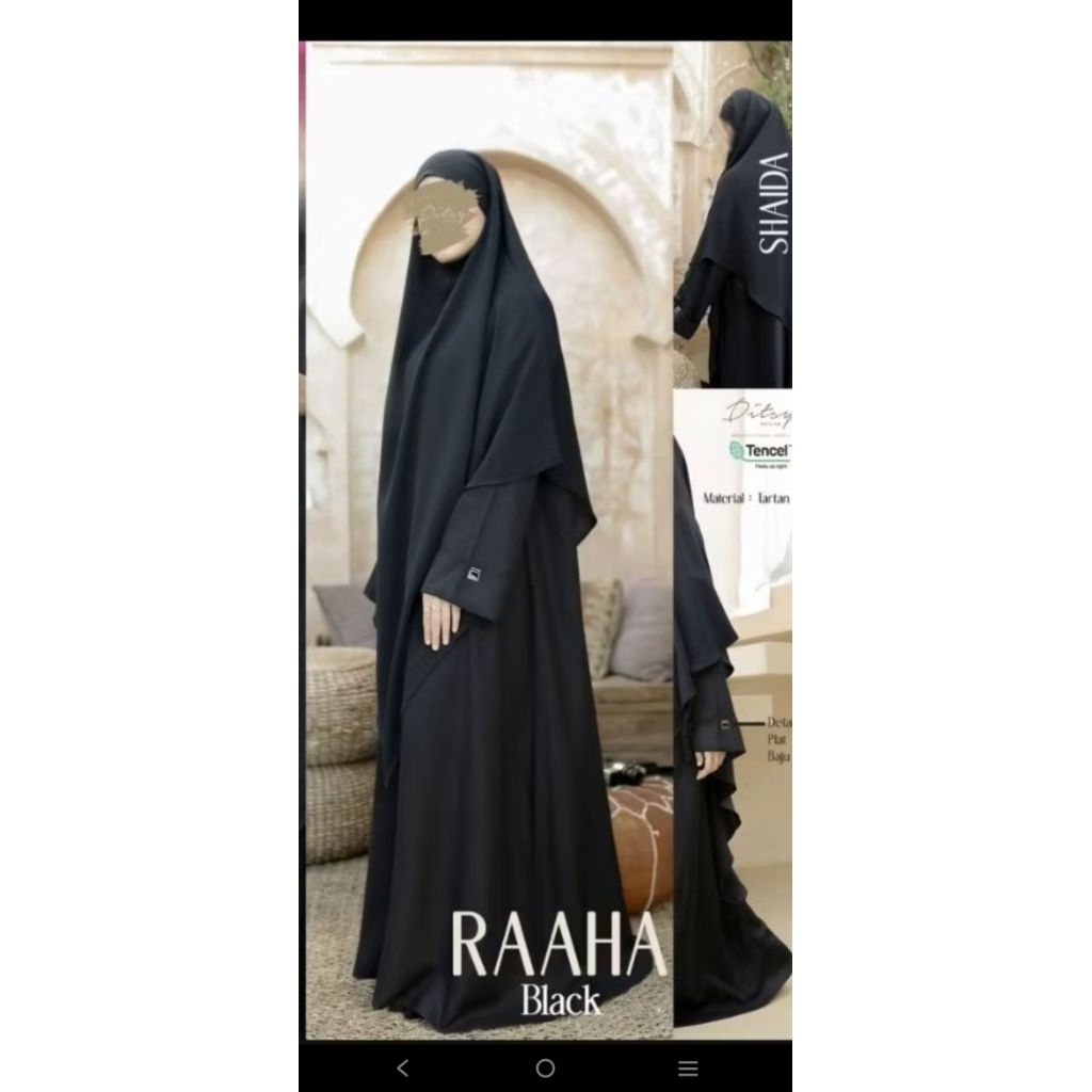Rahha black abaya by Ditsy MosLem