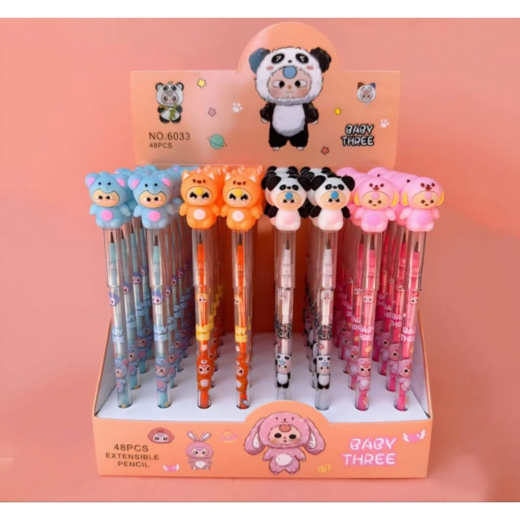

1 BOX PENSIL SUSUN BABY THREE ISI 48