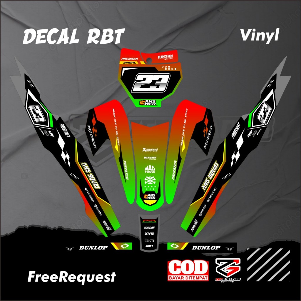 DECAL RBT BODY JUPITER YAMAHA VEGA NEW FULL BODY DEKAL STICKER STRIPING TERBARU