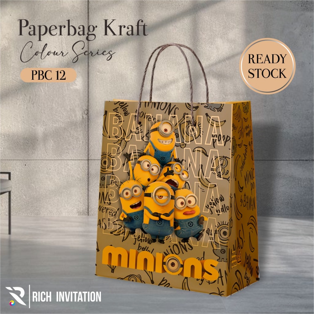 

[12PCS] PAPER BAG/PAPER BAG PBC 12 READY STOCK - TAS PERNIKAHAN & HAJATAN AESTHETIC 20 X 25 X 10 CM