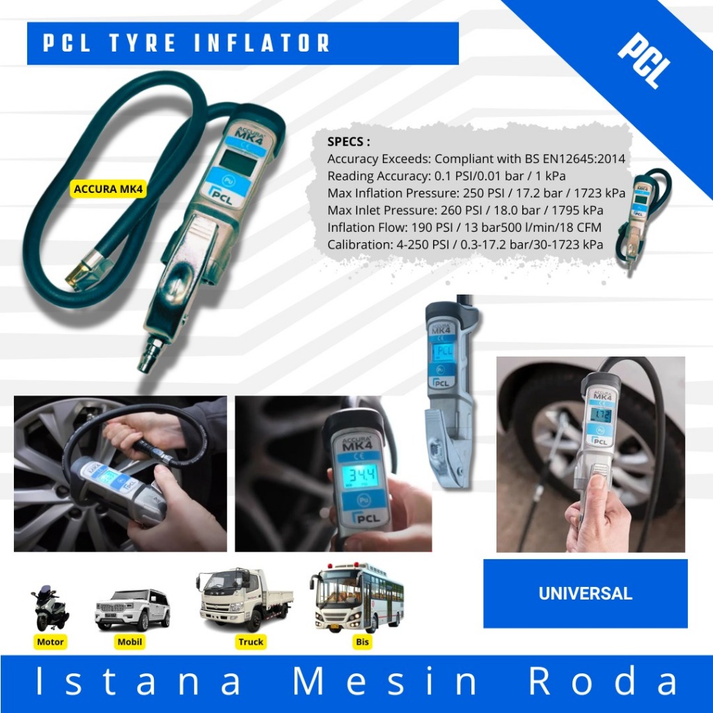 Tyre Inflator PCL MK4 Ukuran Angin Tekanan Tinggi