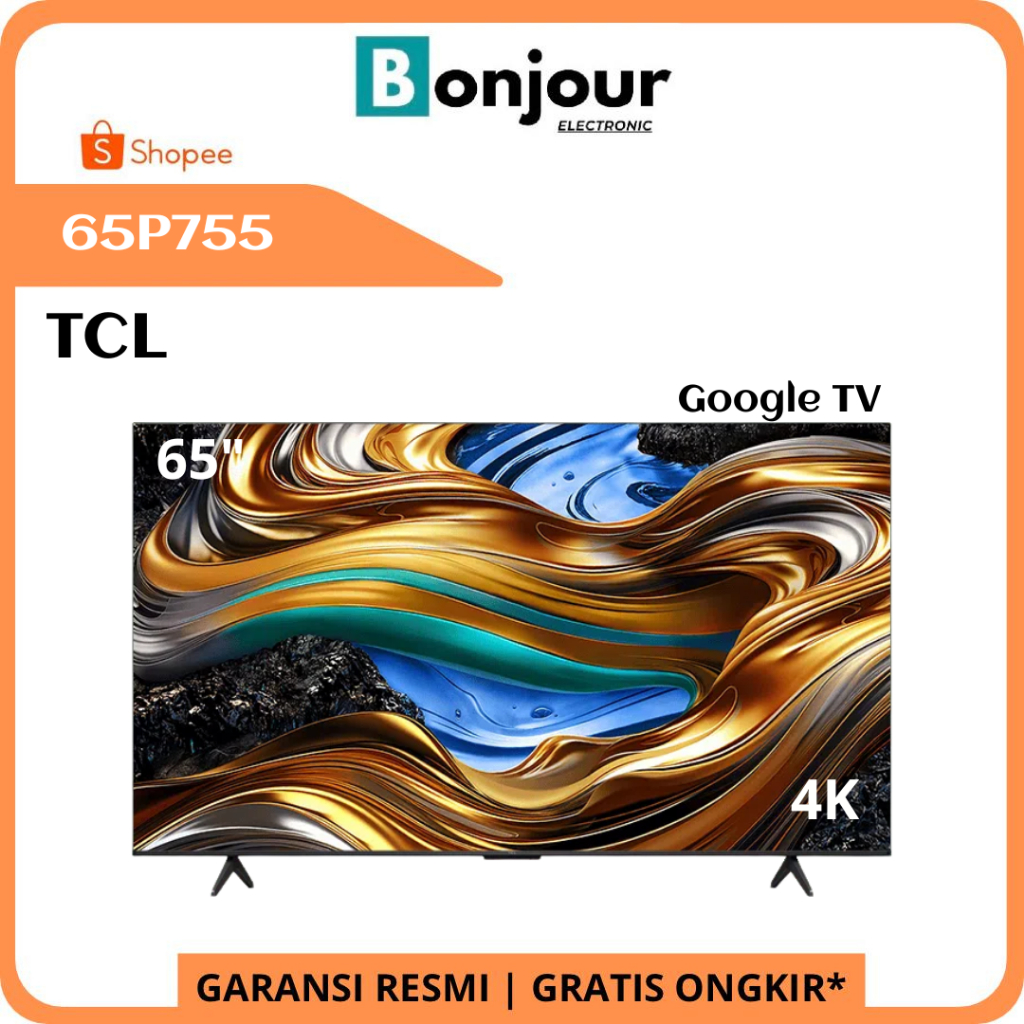 TV TCL 65 Inch 4K UHD HDR10+ Google TV TCL 65P755 Dolby Vision-Atmos