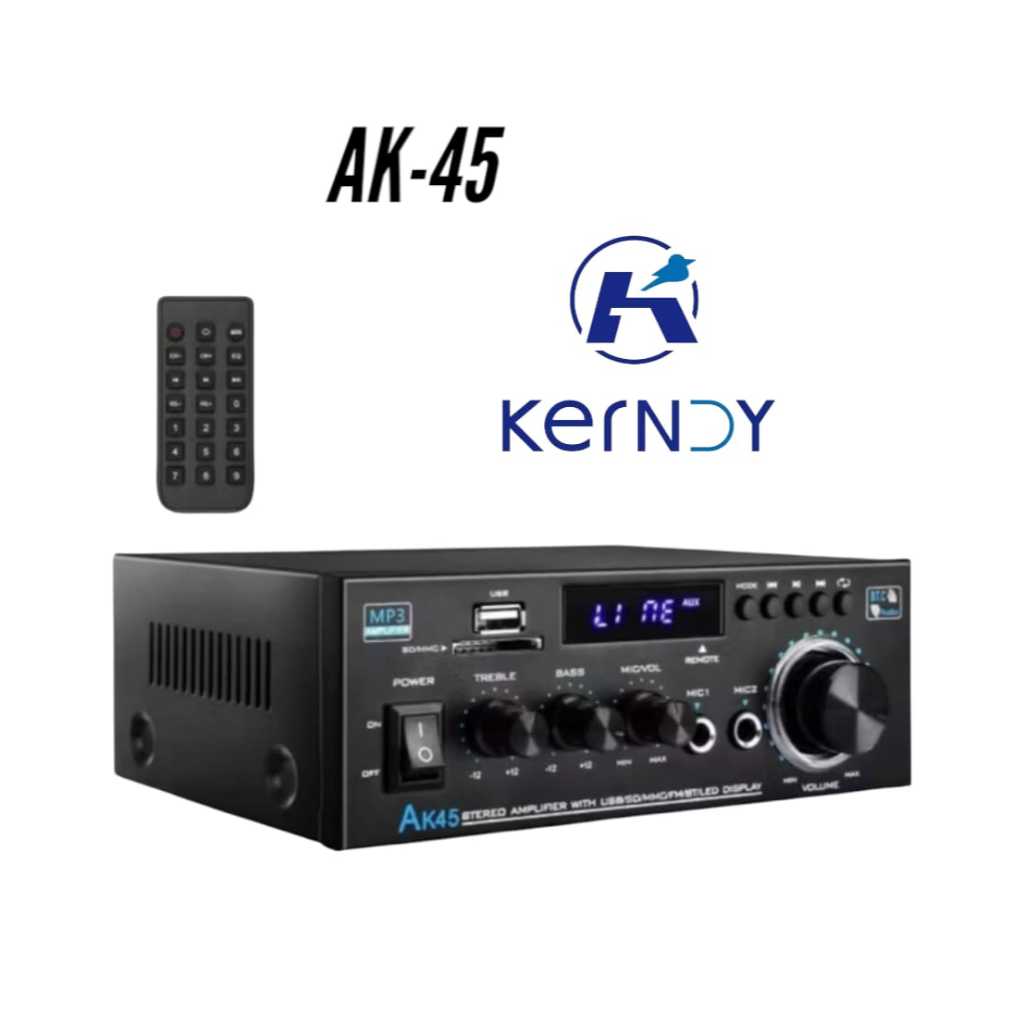 Kerndy Ak-45 12volt Compact Size Audio power Amplifier Portable Sound Amplifier Ak45