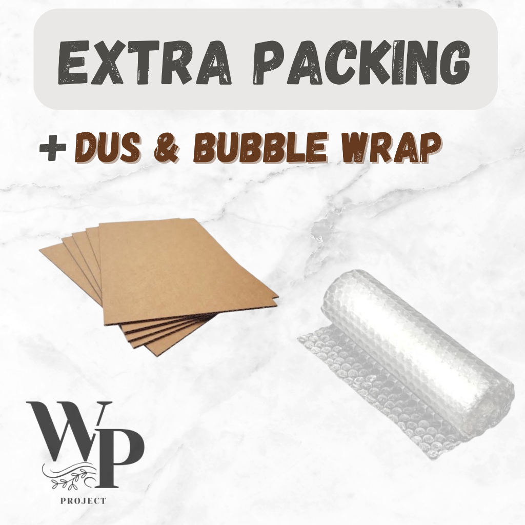 

Packing Kardus Tambahan Dus + Bubble Wrap - Extra Pengemasan