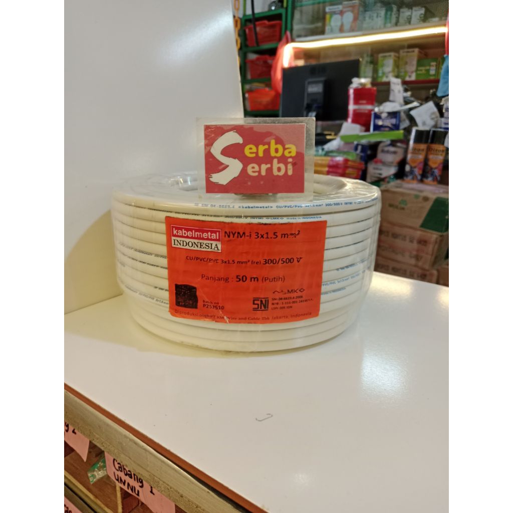 */ROLL NYM 3x1.5MM*Kabel listrik isi 3 lidi/tungga tembaga asli