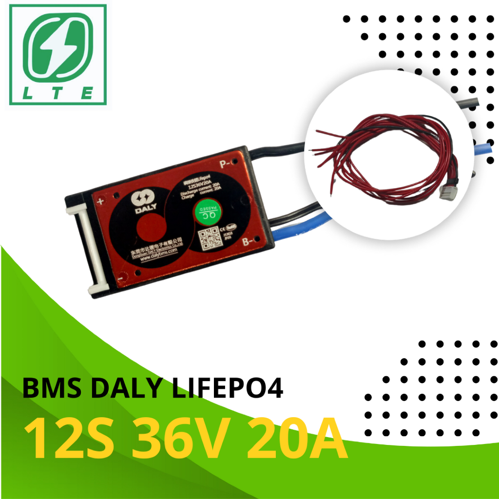 BMS DALY 12S 36V LifePO4 15A, 20A,30A, 40A, 50A