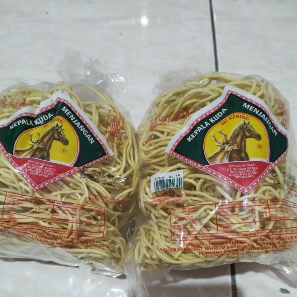 

Mie kering Menjangan / mie Menjangan kepala kuda isi 2 bungkus