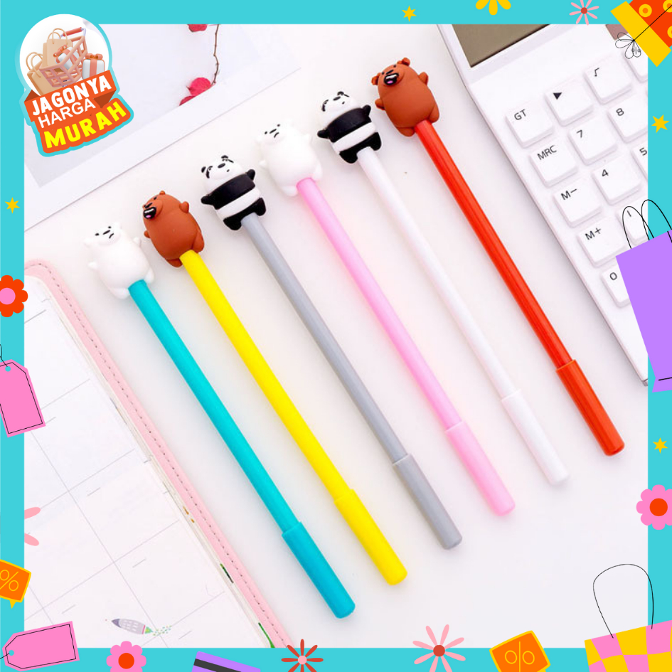 

JHM Pena Gel Karakter Bare Bear Pulpen Bears Pen Motif Karakter Beruang Lucu Stationary Alat Tulis Sekolah Kantor ATK Murah