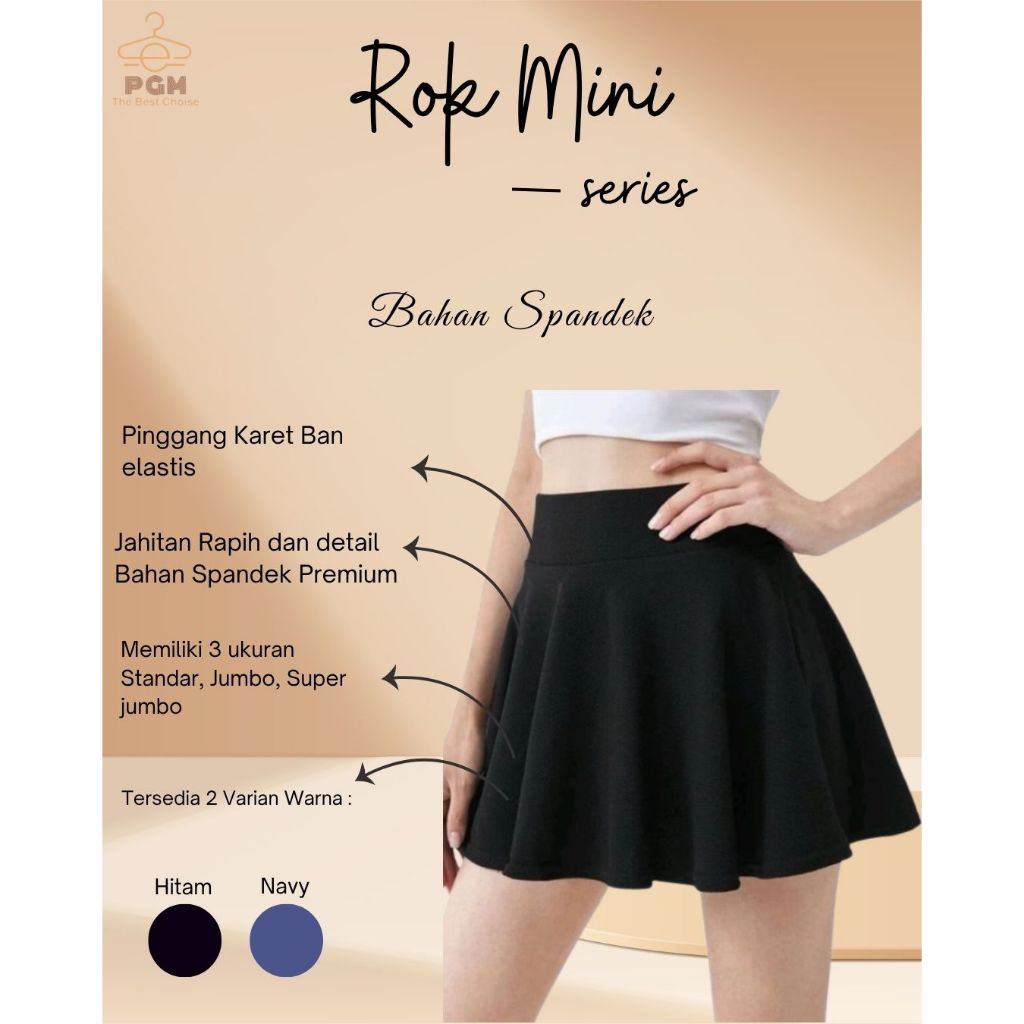 ROK MINI SKIRT ROK PENDEK ROK HITAM KOREA STYLE ROK WANITA OLAHRAGA
