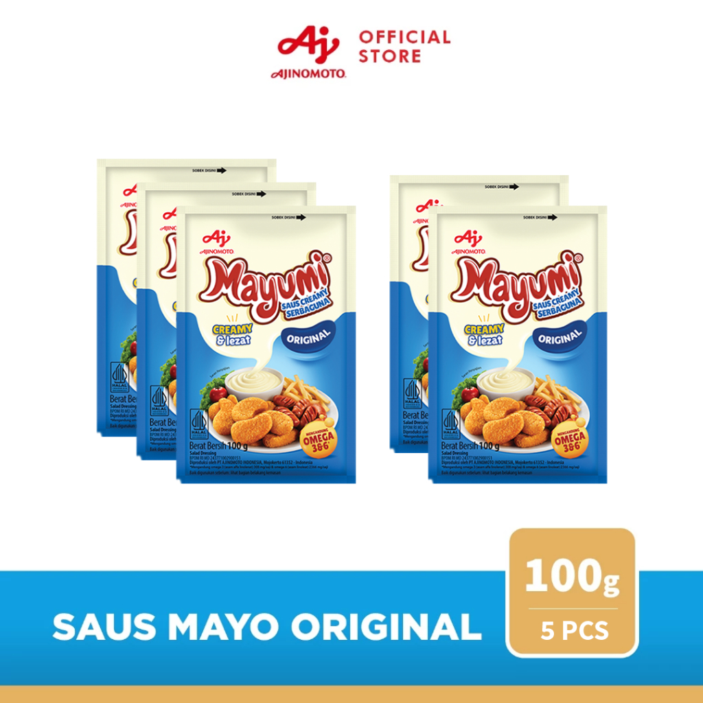

MAYUMI® Mayonaise Saus Mayo Original 100g (5 pcs) - Mayones Saus Creamy Lezat Serbaguna