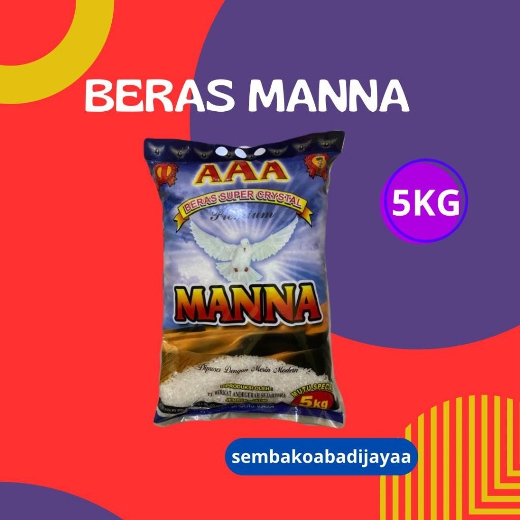 

Beras manna 5kg,kualitas premium,exp lama