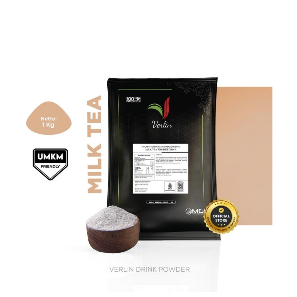 

bubuk minuman Verlin drink powder MILK TEA 1kg verlin powder drink milktea 1kg verlin milk tea