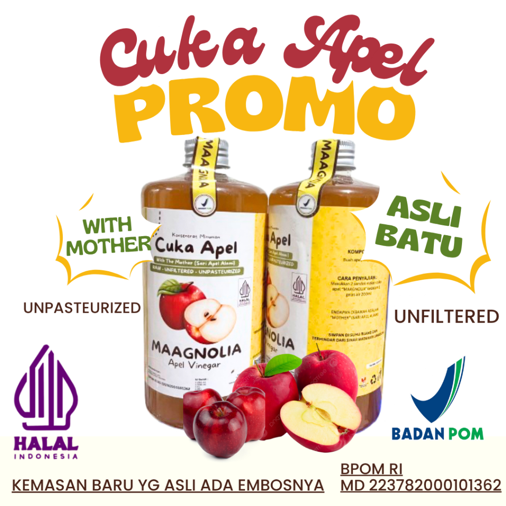 

Cuka Apel Premium Maagnolia Cuka Apel Maagnolia Premium Cuka Apel With Mother Premium 500ml, Untuk Menurunkan Berat Badan