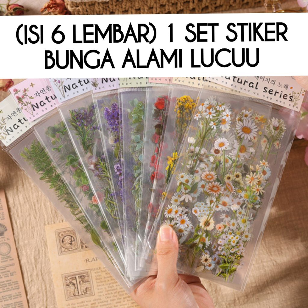 

(ISI 6 LEMBAR) STIKER BUKU BUNGA UNTUK JOURNALING / STIKER JURNALING BUNGA / STIKER JOURNALING BUNGA