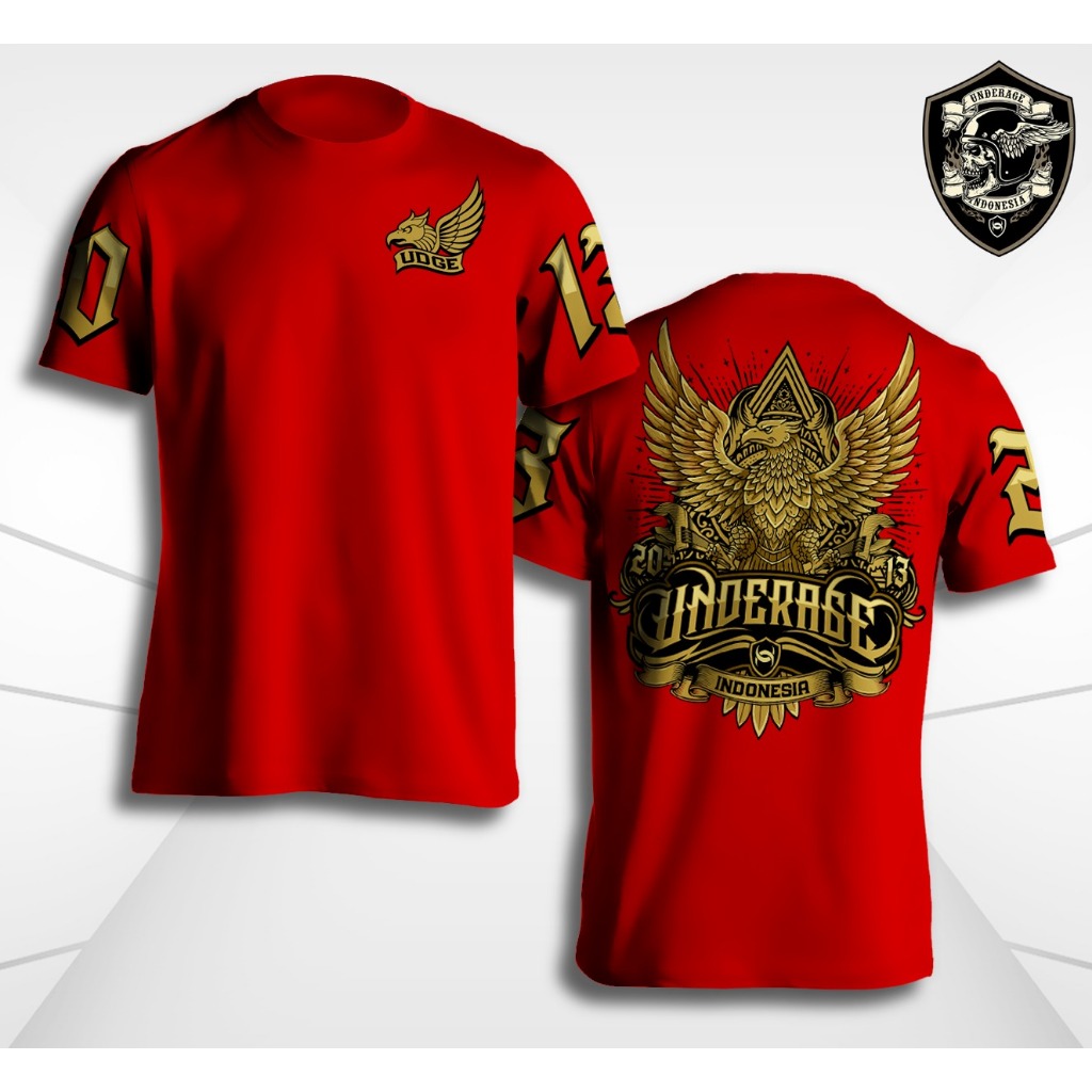 UNDERAGE Kaos Pria Distro Baju Atasan Lengan Pendek Original UG 238