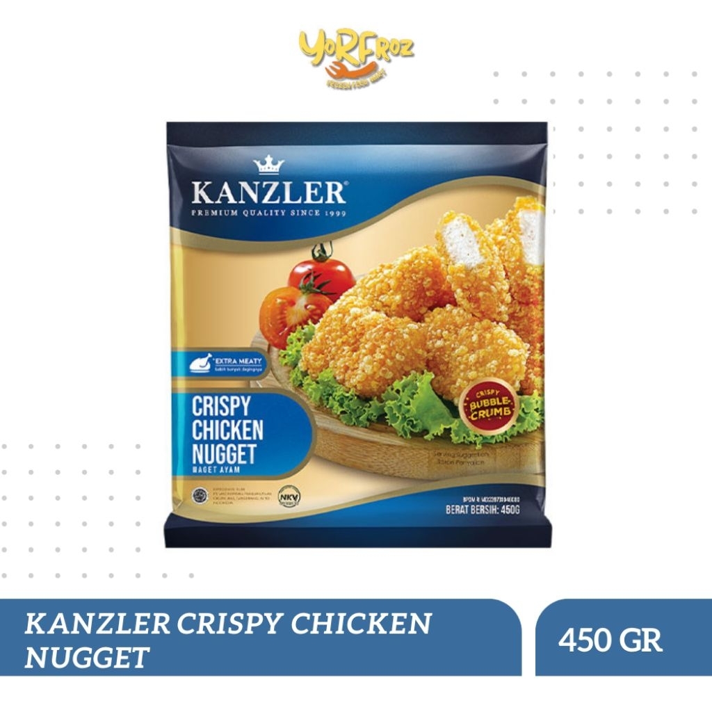 

Kanzler Crispy Chicken Nugget 450gr – Nugget Ayam Premium Siap Goreng Beku - yorfrozmart