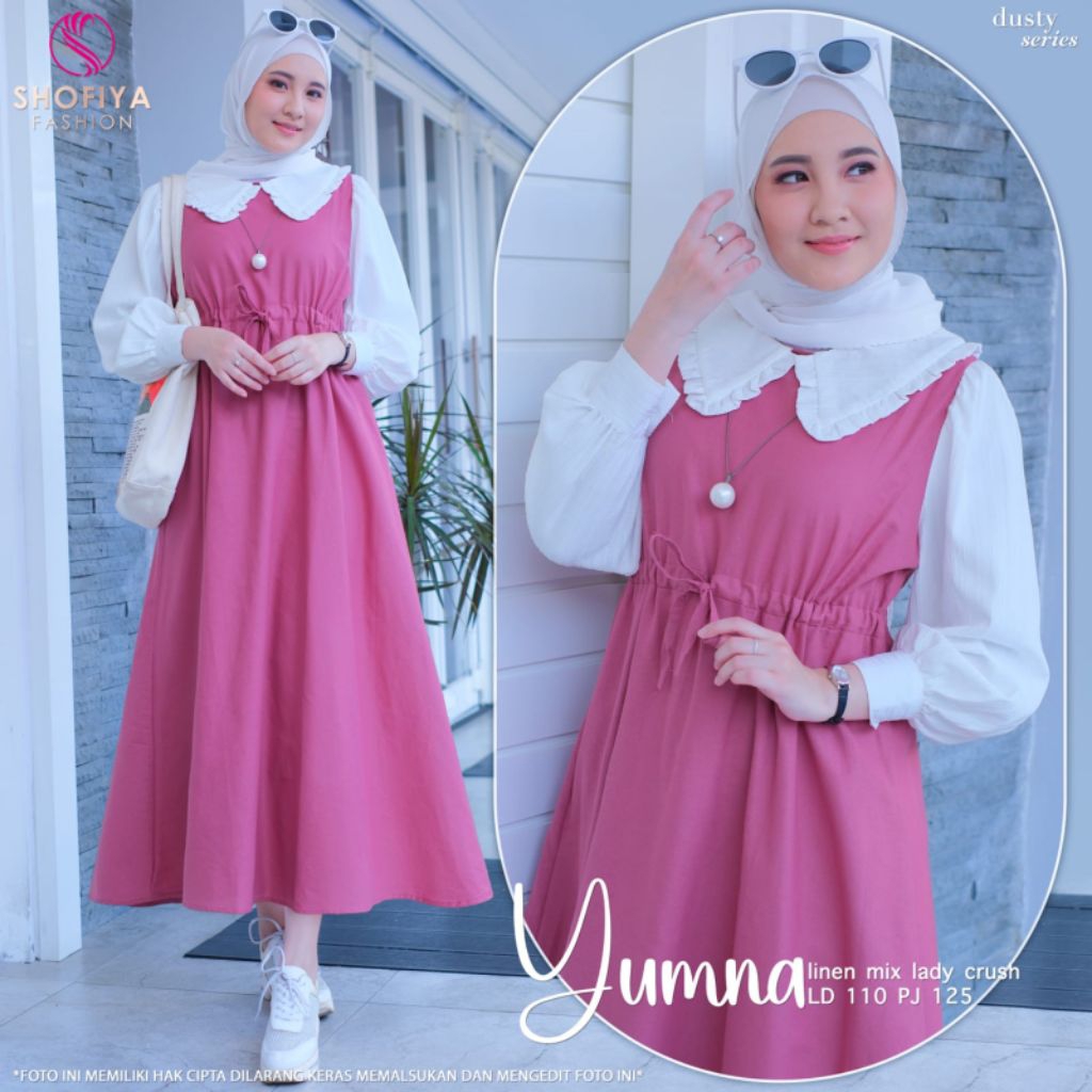 [NEW] MIDI DRESS WANITA YUMNA BY SHOFIYA // FASHION MUSLIM //ELLISA DRESS BY SHOFIYA