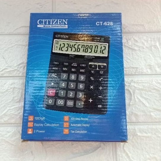 

TERMURAH‼️KALKULATOR MEJA DESKOP CITIZEN CT 628 / 12 CHECK CORRECT TOMBOL LEMBUT