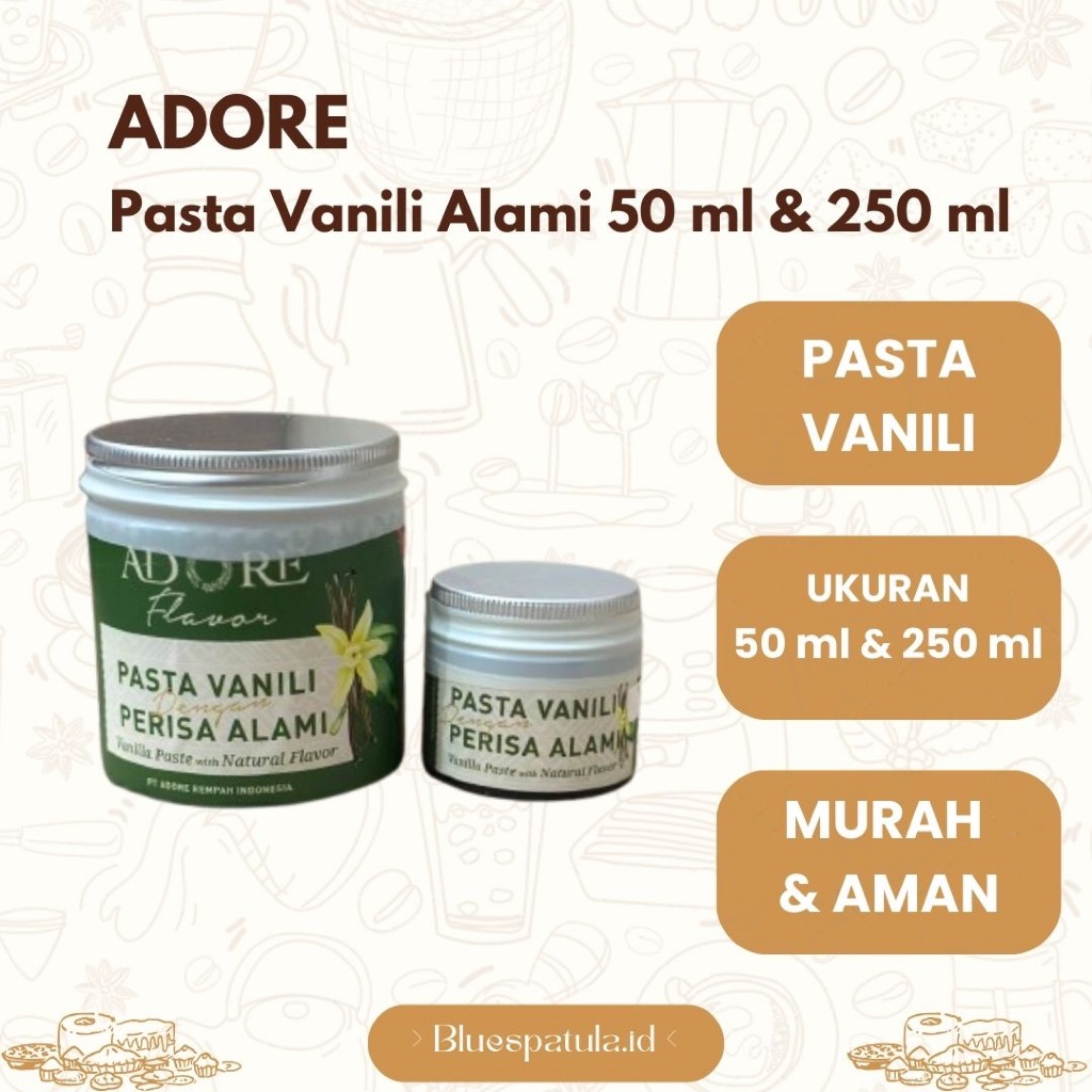 

Pasta Vanili Alami Adore dengan Vanili bean