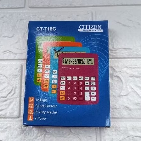 

TERMURAH‼️KALKULATOR DAGANG MURAH CITIZEN CT 718C WARNA WARNI/ 12 CHECK CORRECT