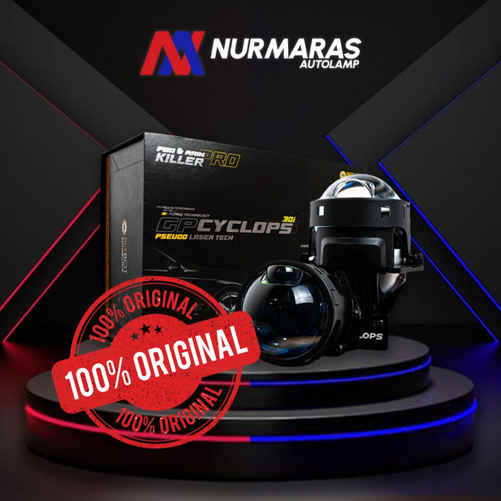 Beebot lampu mobil headlamp CYCLOPS MK II | watt low 98 high 130 |PNP soket H4 |tembus hujan & kabut