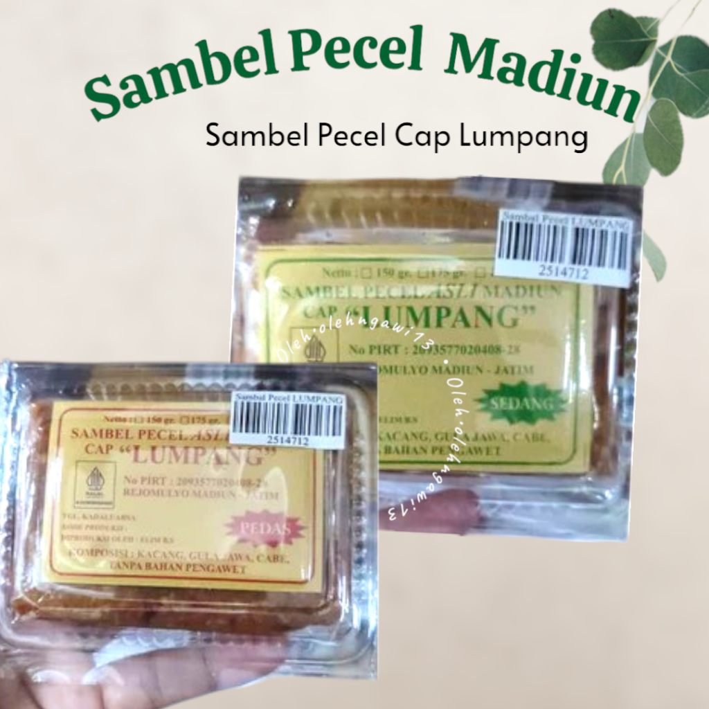 

SAMBEL PECEL KHAS MADIUN CAP LUMPANG , SAMBEL PECEL , SAMBEL KACANG
