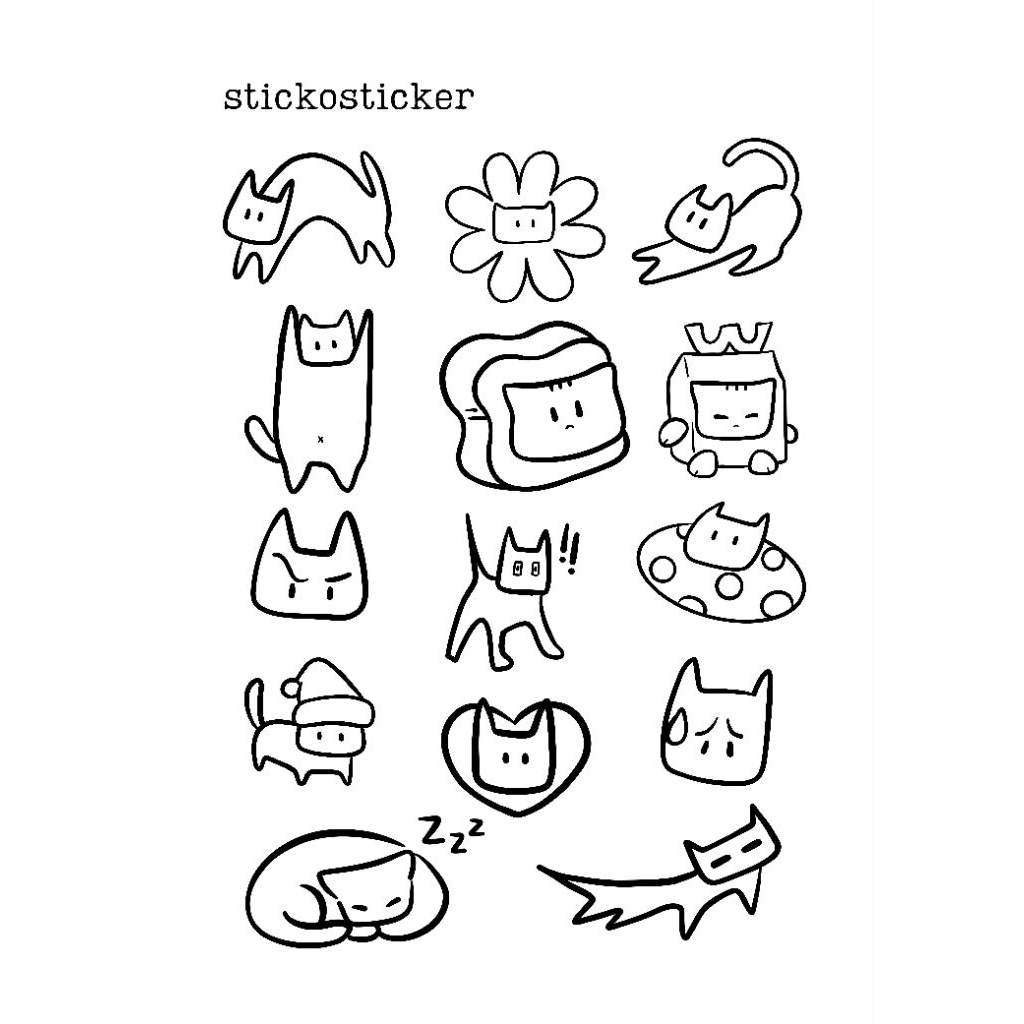 

Cat doodle sticker