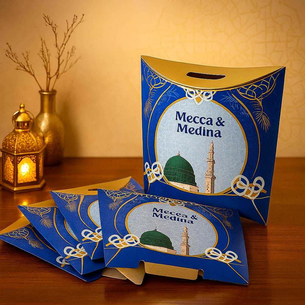 

Premium Design Tas oleh oleh haji dan umrah / souvenir / paper bag tali gift hampers / isi 1