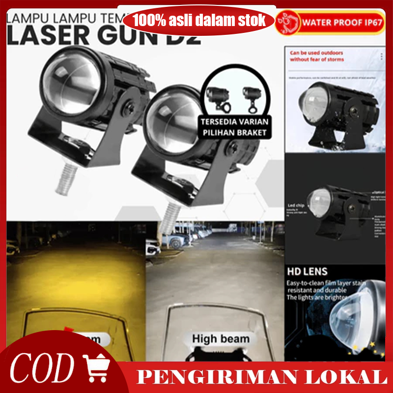 Lampu Sorot D2 - Lampu Tembak Laser Led D2 12V DC 20W/Lampu Sorot Laser Led/Lampu tembak Motor Mobil