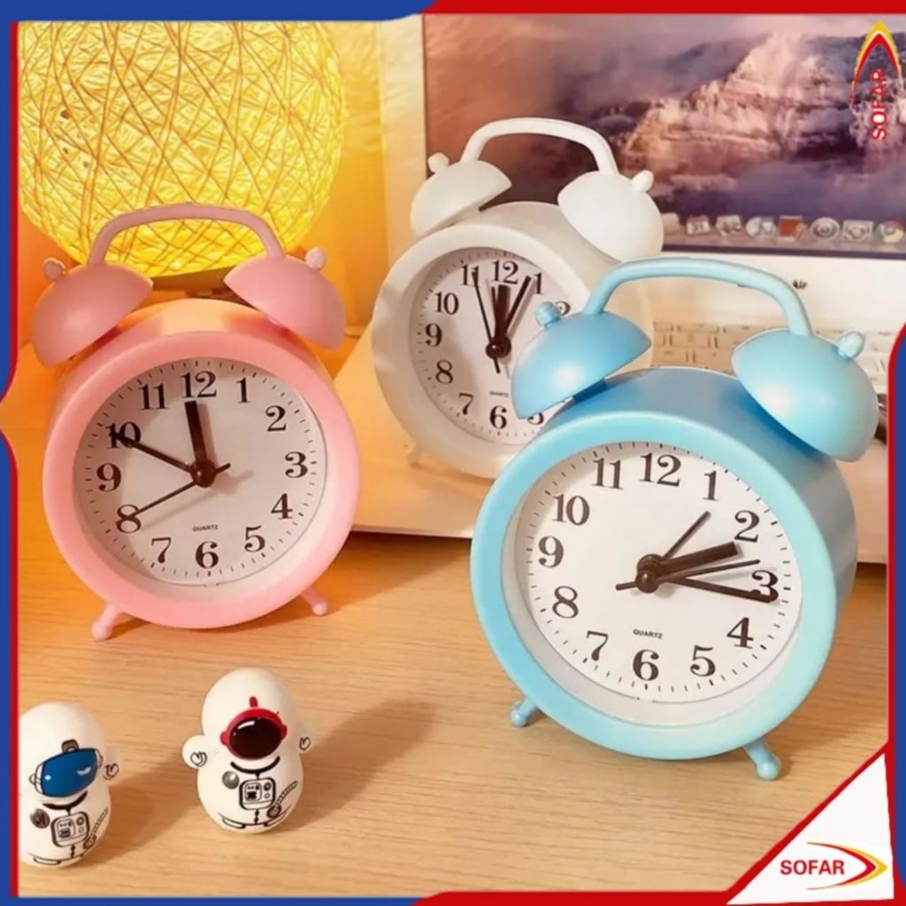 Jam Beker Doff Polos / Jam Tidur Alarm / Jam Alarm / Jam Meja / Jam Klasik - Hy