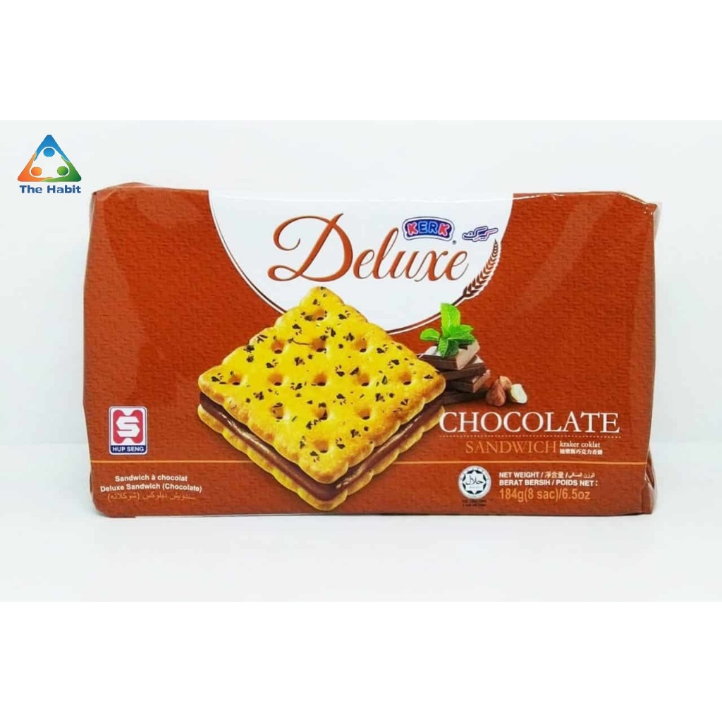 

(The Peaks) DELUXE CHOCOLATE SANDWICH 184gr IMPORT MALAYSIA | KERK DELUXE PEANUT/KACANG/ MENTEGA KACANG/