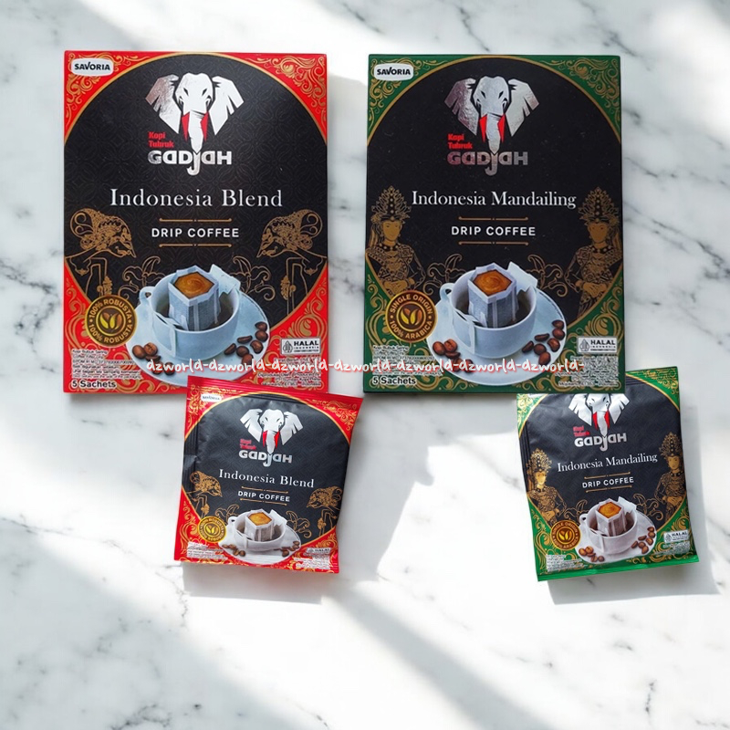 

Kopi Tubruk Gadjah 5sachet Indonesia Blend Robusta Coffee Drip Arabica Mandailing Kopi Kualitas Premium Tanpa Ampas