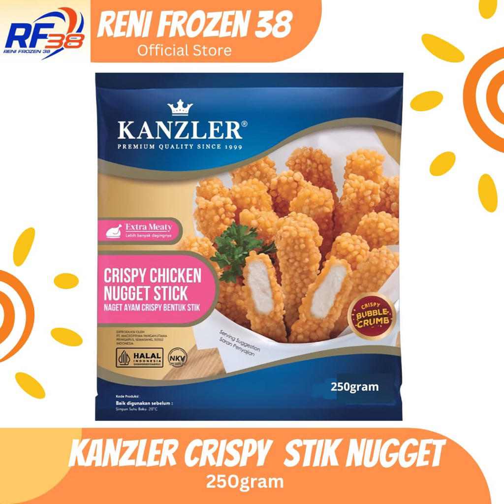 

Kanzler Crispy Chicken Nugget Stick 250 gram / Frozen Food / Reni Frozen 38