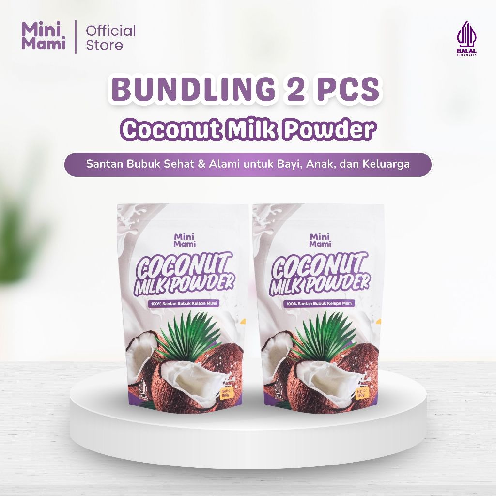 

Coconut Milk Powder Mini Mami Bundling 2- Santan Bubuk Organik BB Booster MPASI Bayi dan Anak