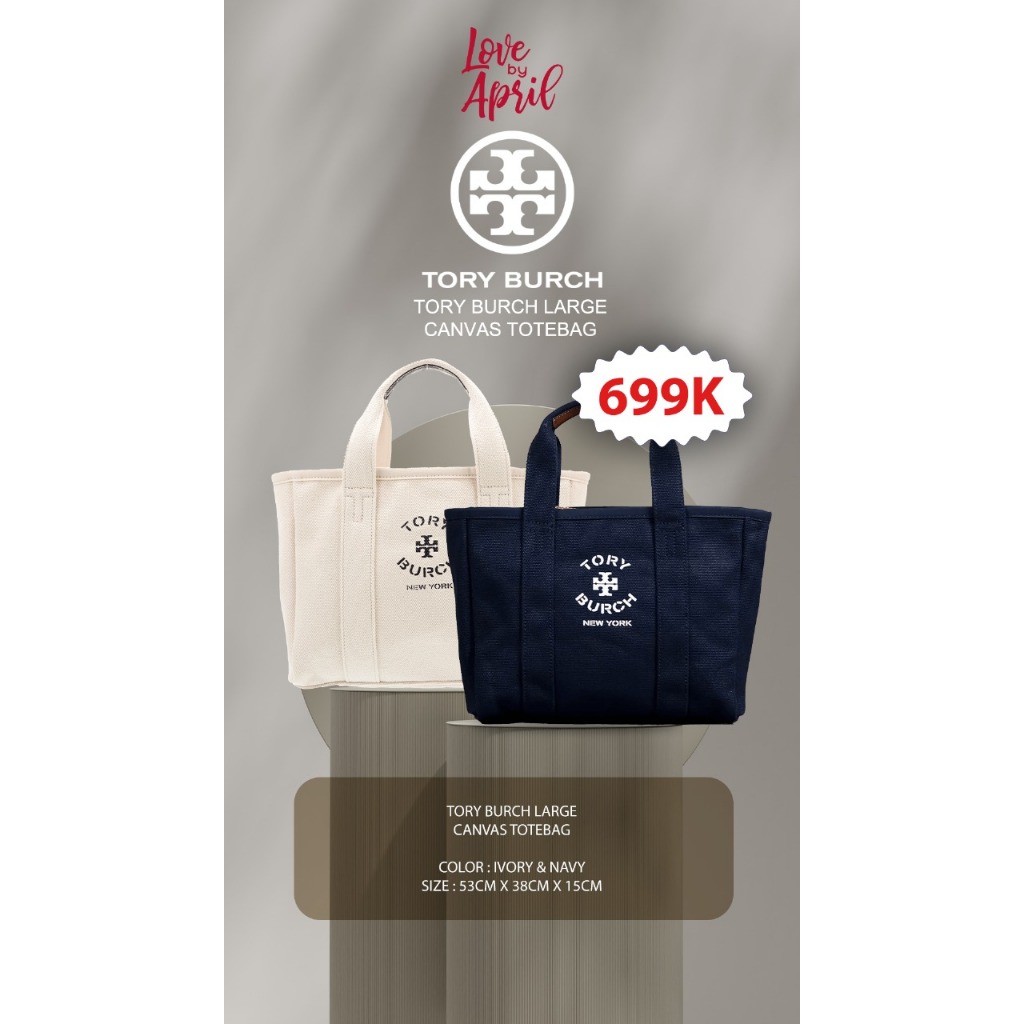 Tory Burch Large Canvas Tote Bag