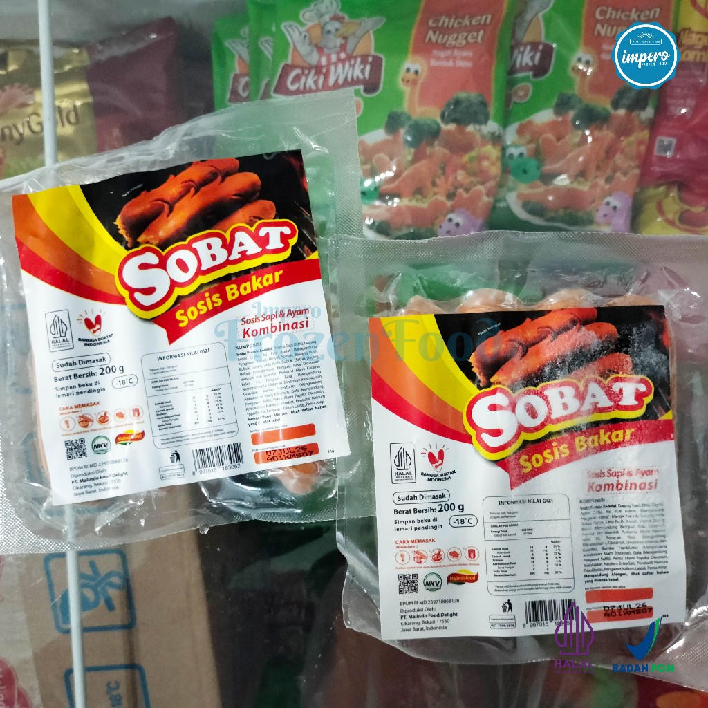 

Sobat Sosis Bakar isi 4 200gr Halal