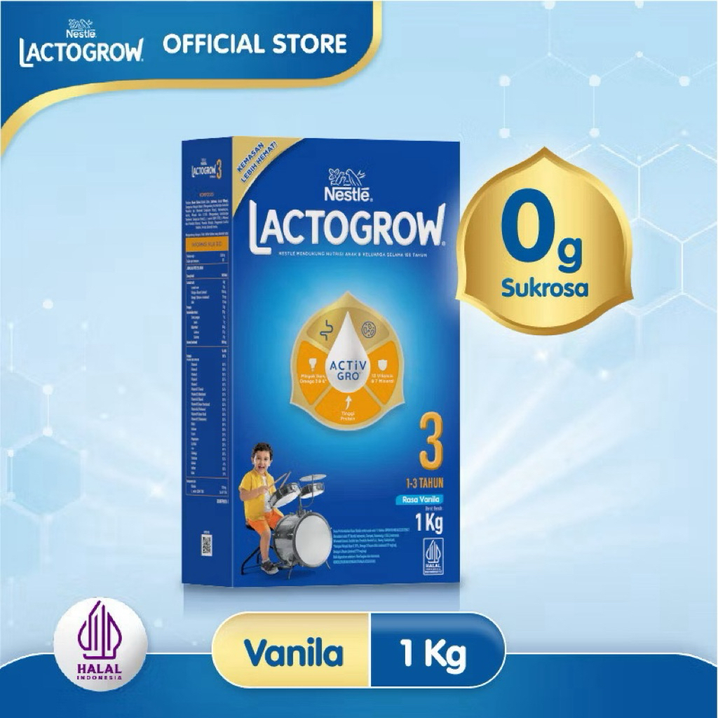 

TERMURAH Lactogrow 3 Vanilla / original 1kg susu balita 1-3 tahun 1kg || Lactogrow 3 original 735 gr Susu bubuk susu pertumbuhan PROMO CUCI GUDANG!!